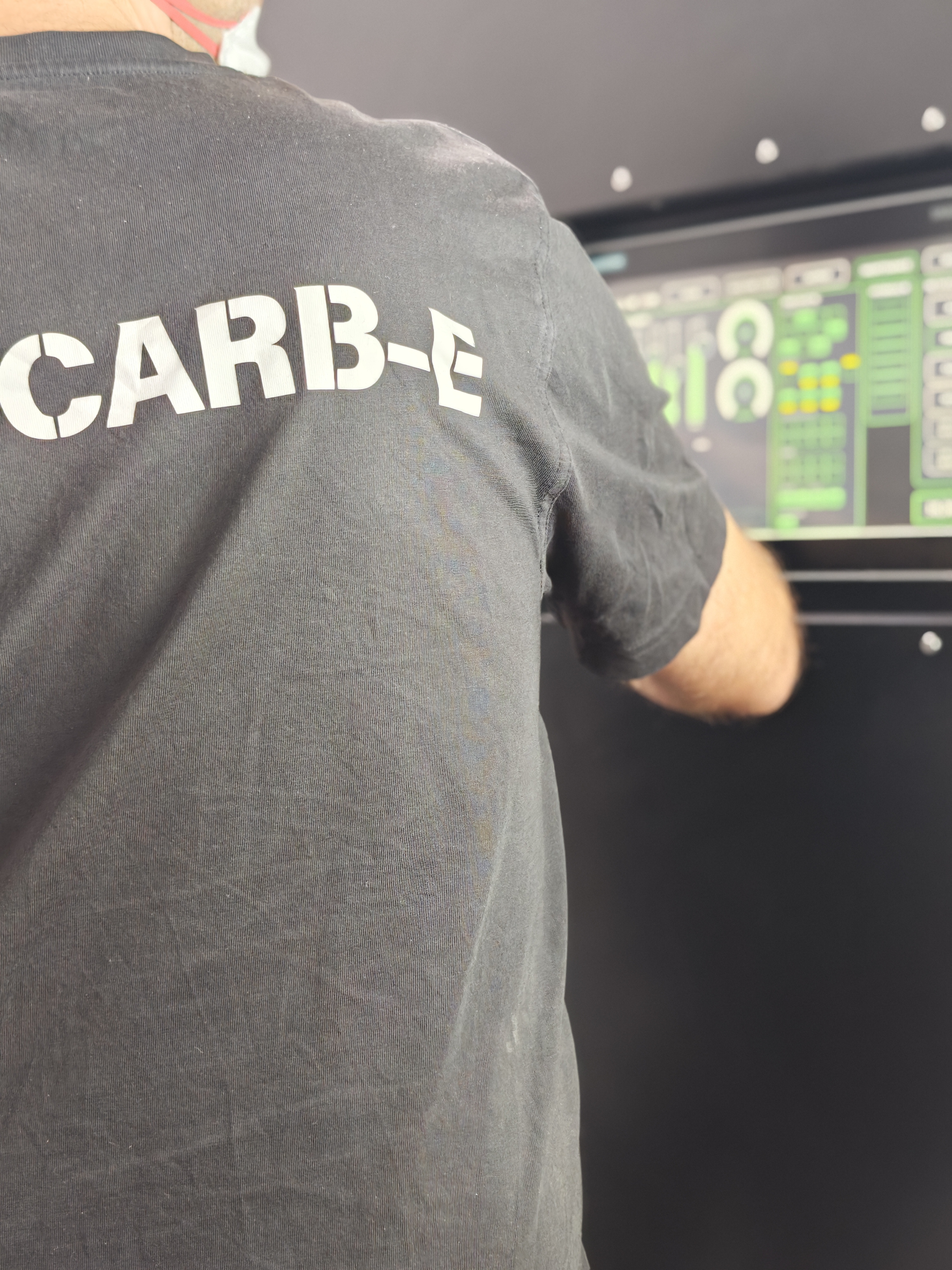 Team CARB-E member operating the machine controls