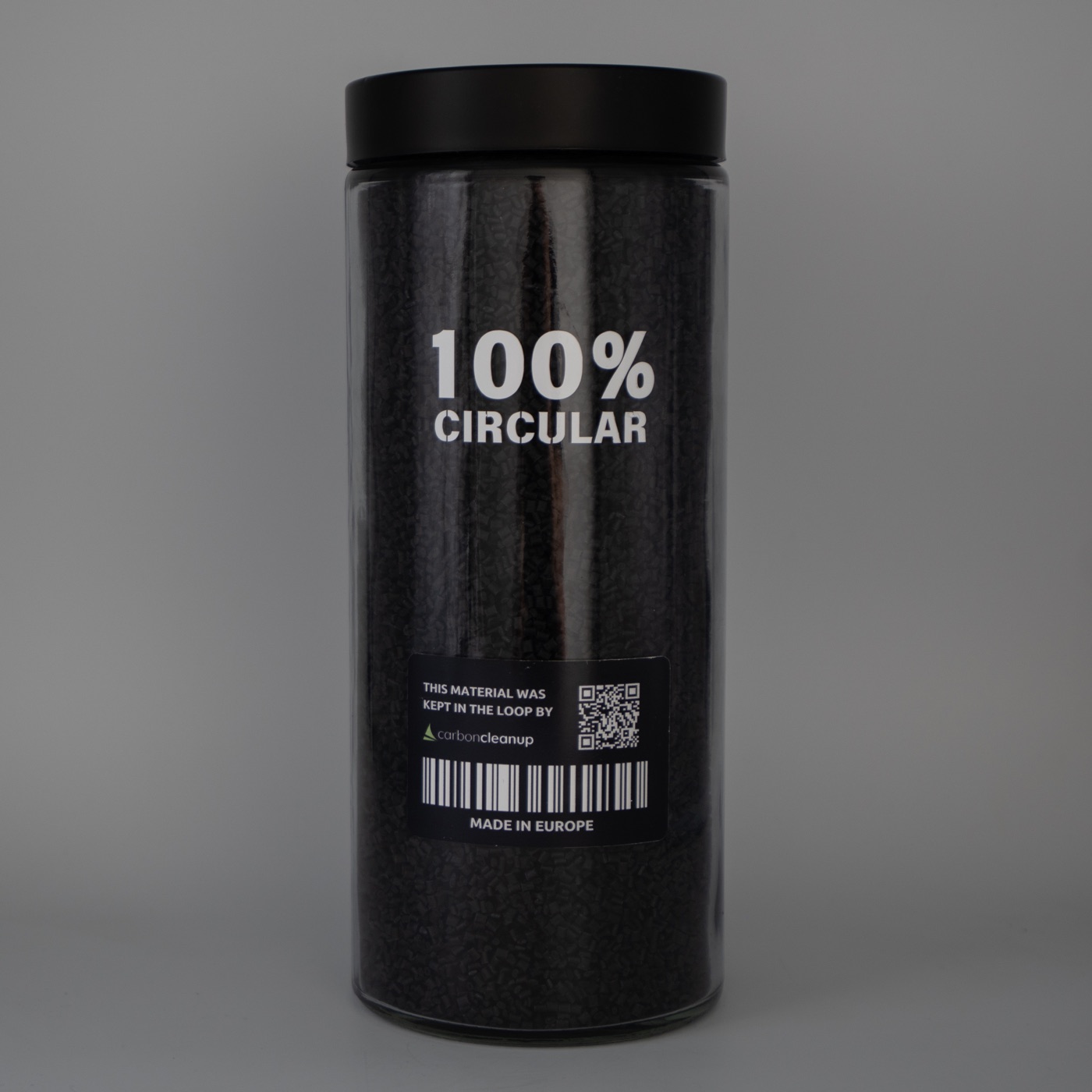Jar containing recycled-carbon pellets for large-format additive manufacturing